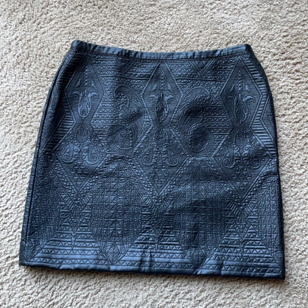 Chelasea & Violet faux leather embossed mini skirt